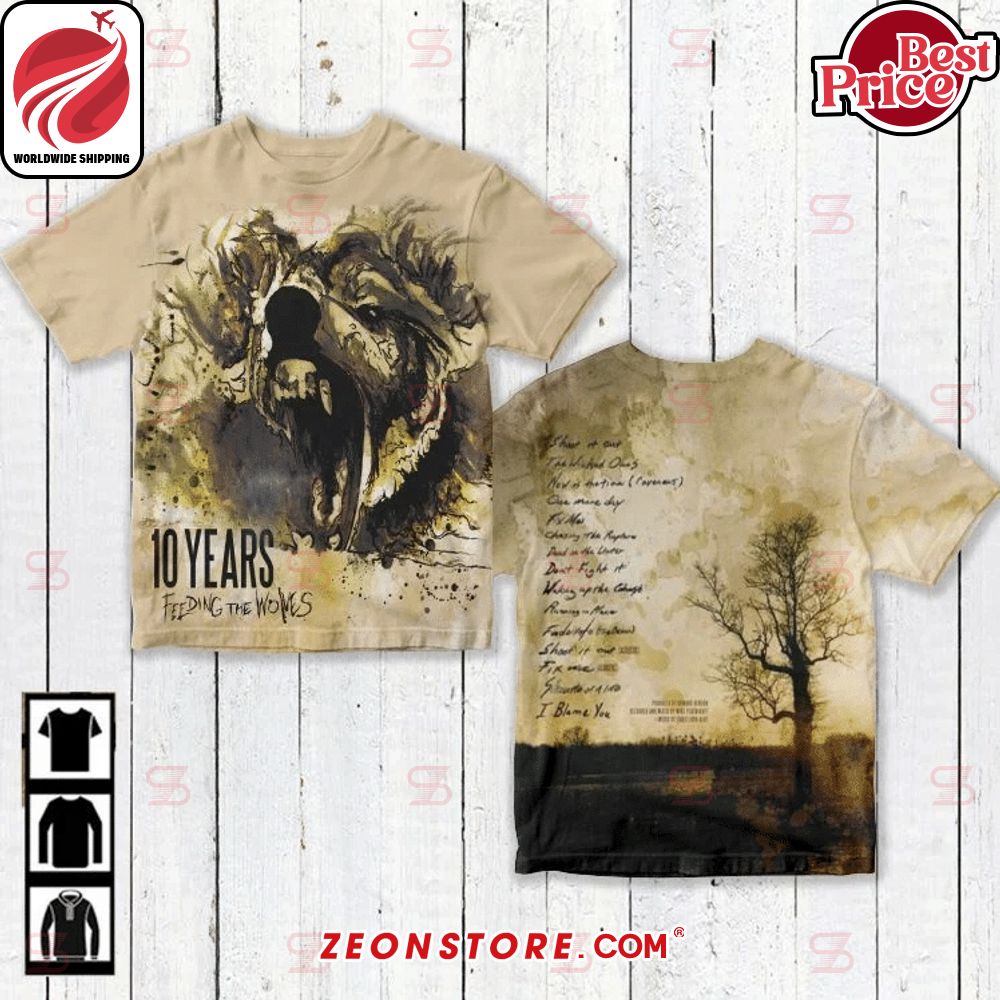 10 Years Feeding the Wolves Album Cover Shirt
