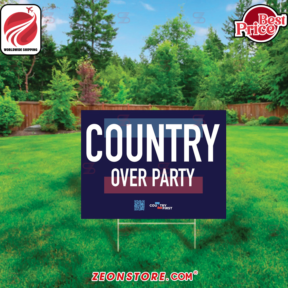 Country Over Party Yard Sign