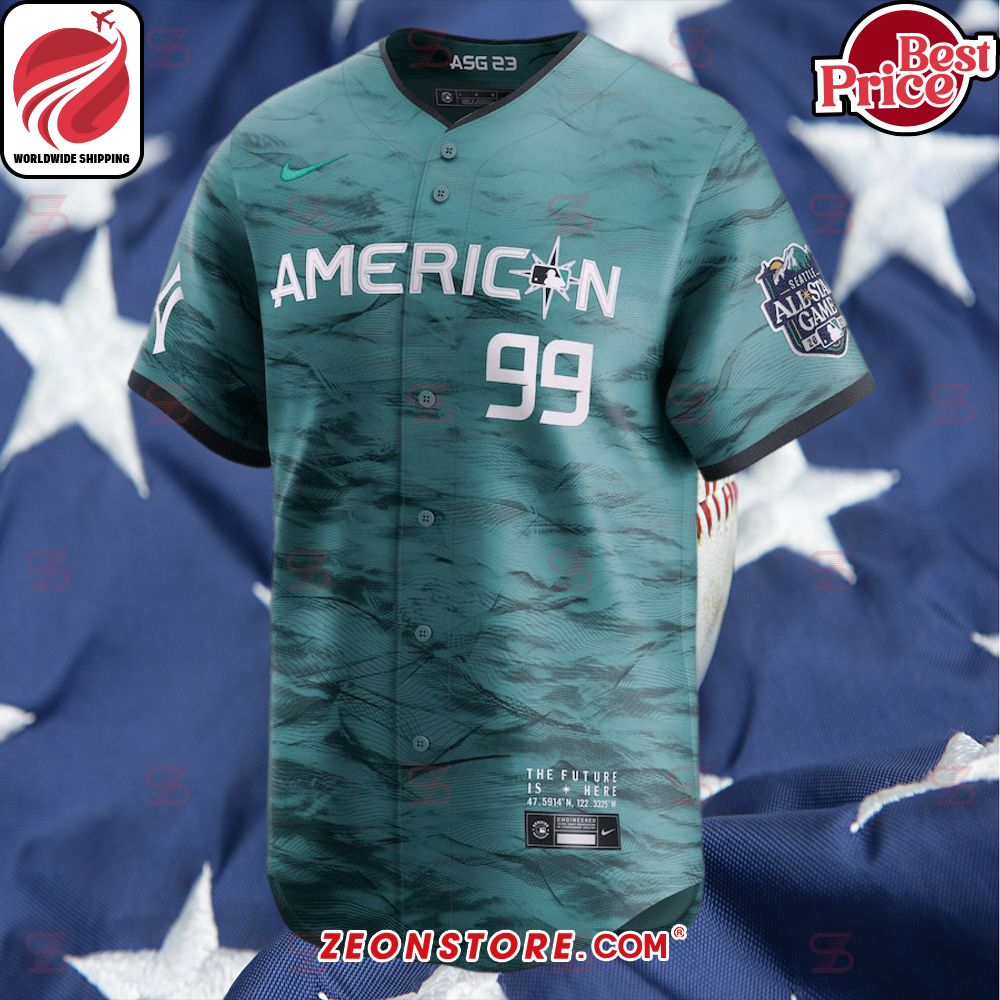 Aaron Judge American League 2023 MLB All Star Game Teal Jersey -   Worldwide Shipping