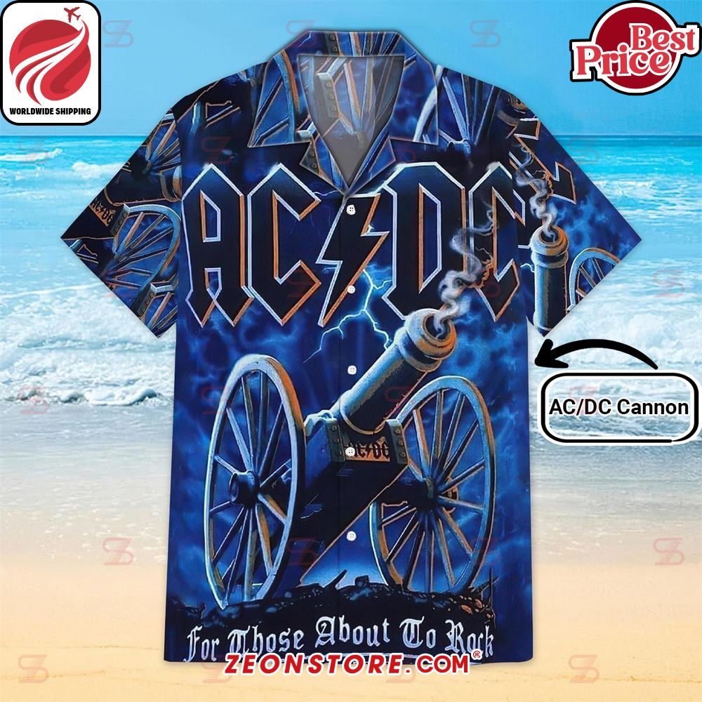 ACDC Hawaiian Shirt Short
