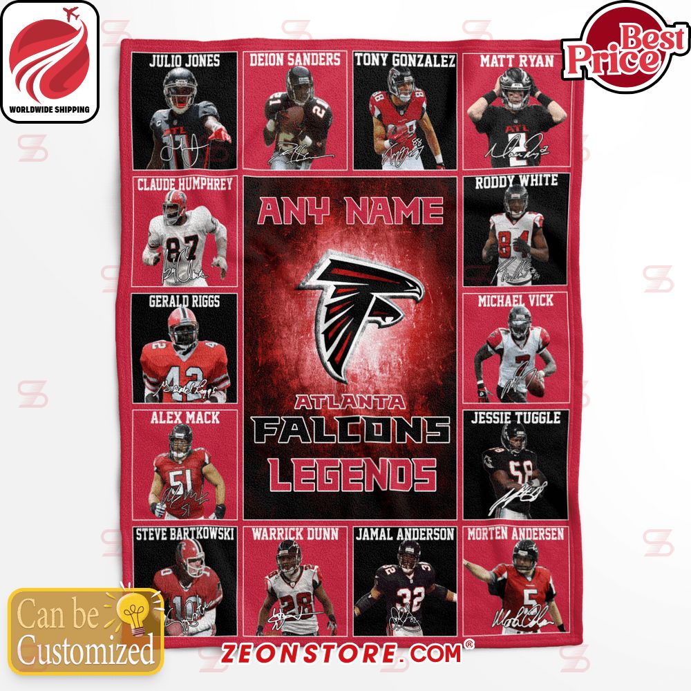 Atlanta Falcons Legends Custom Blanket