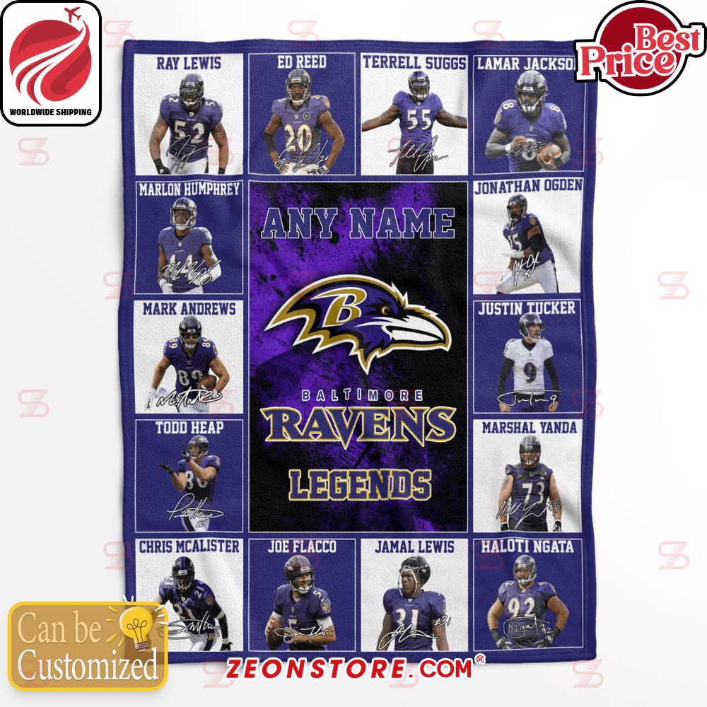 Baltimore Ravens Legends Custom Blanket