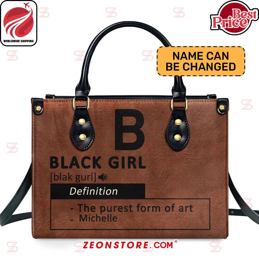 Black Girl Definition The Purest Form of Art Michelle Leather Handbag