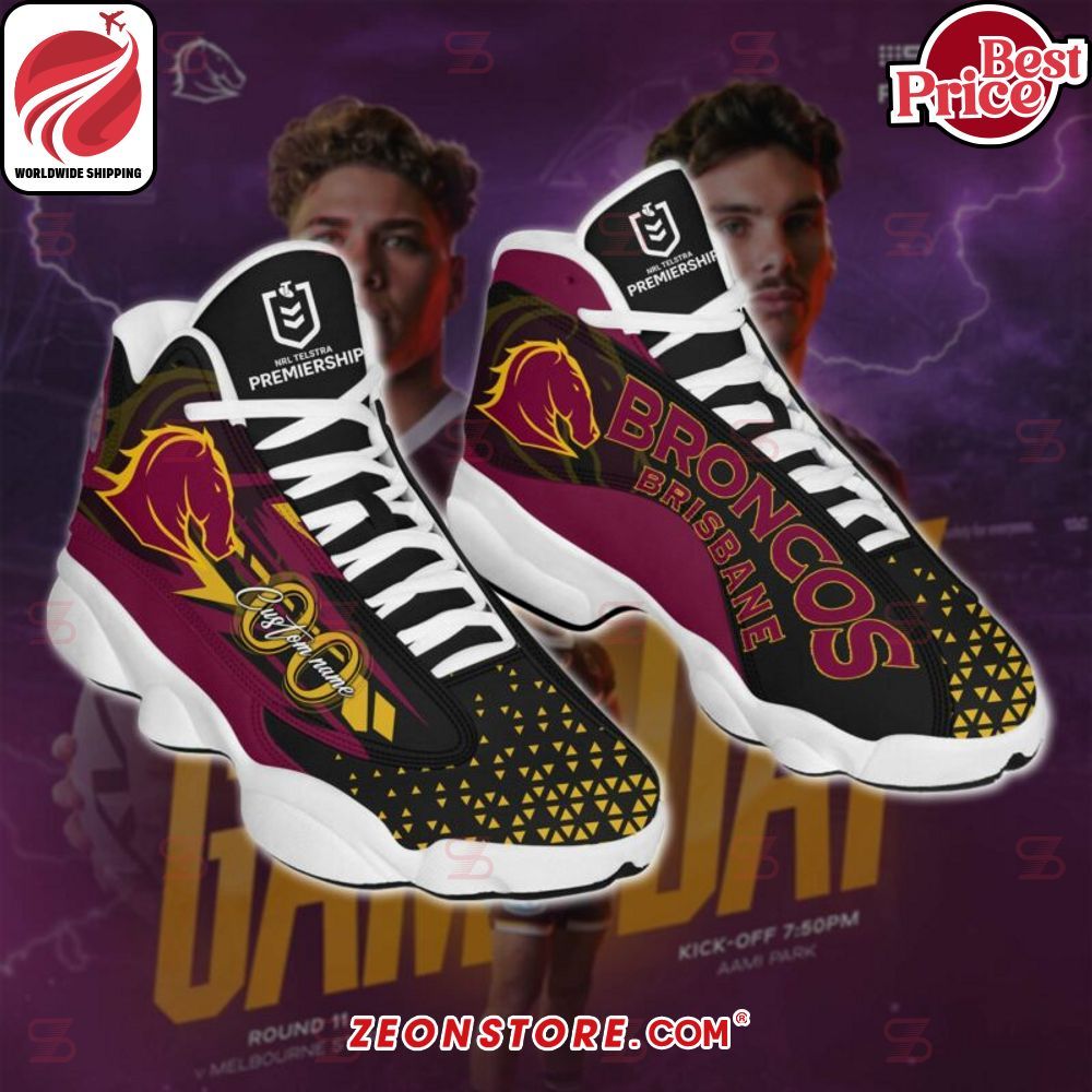 Brisbane Broncos NRL Custom Air Jordan 13 Sneaker