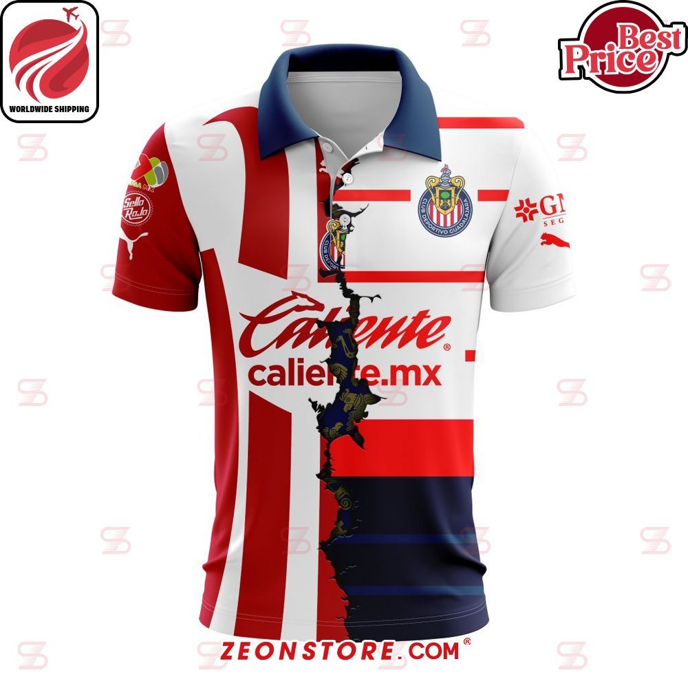 Chivas de Guadalajara Caliente Liga MX 2023 Custom Polo Shirt