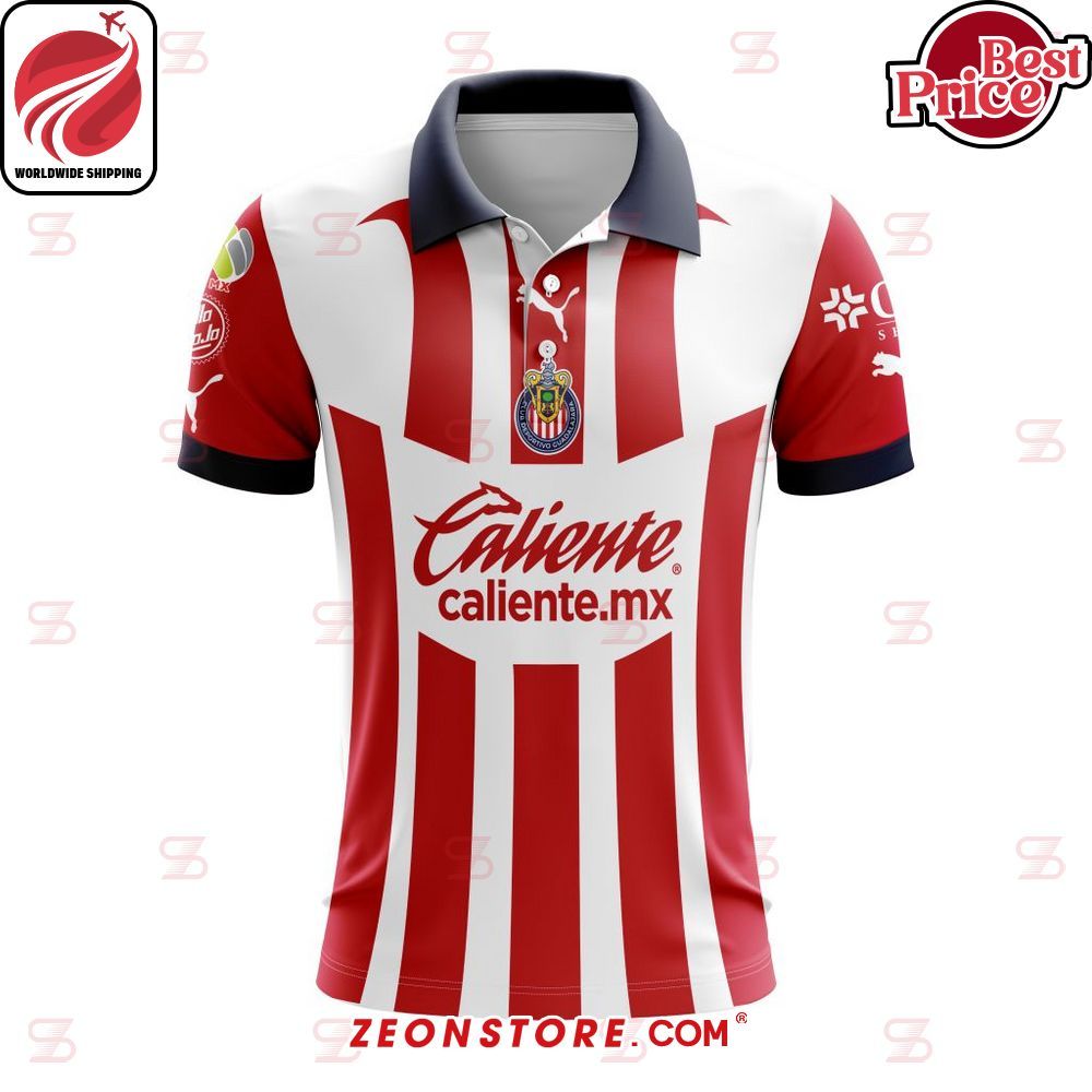 Chivas de Guadalajara FC Caliente Liga MX 2023 Polo Shirt