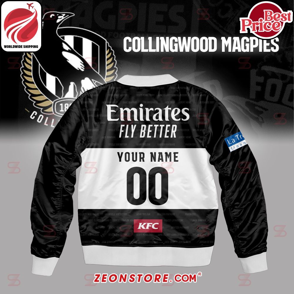 Collingwood Magpies Custom Bomber Jacket