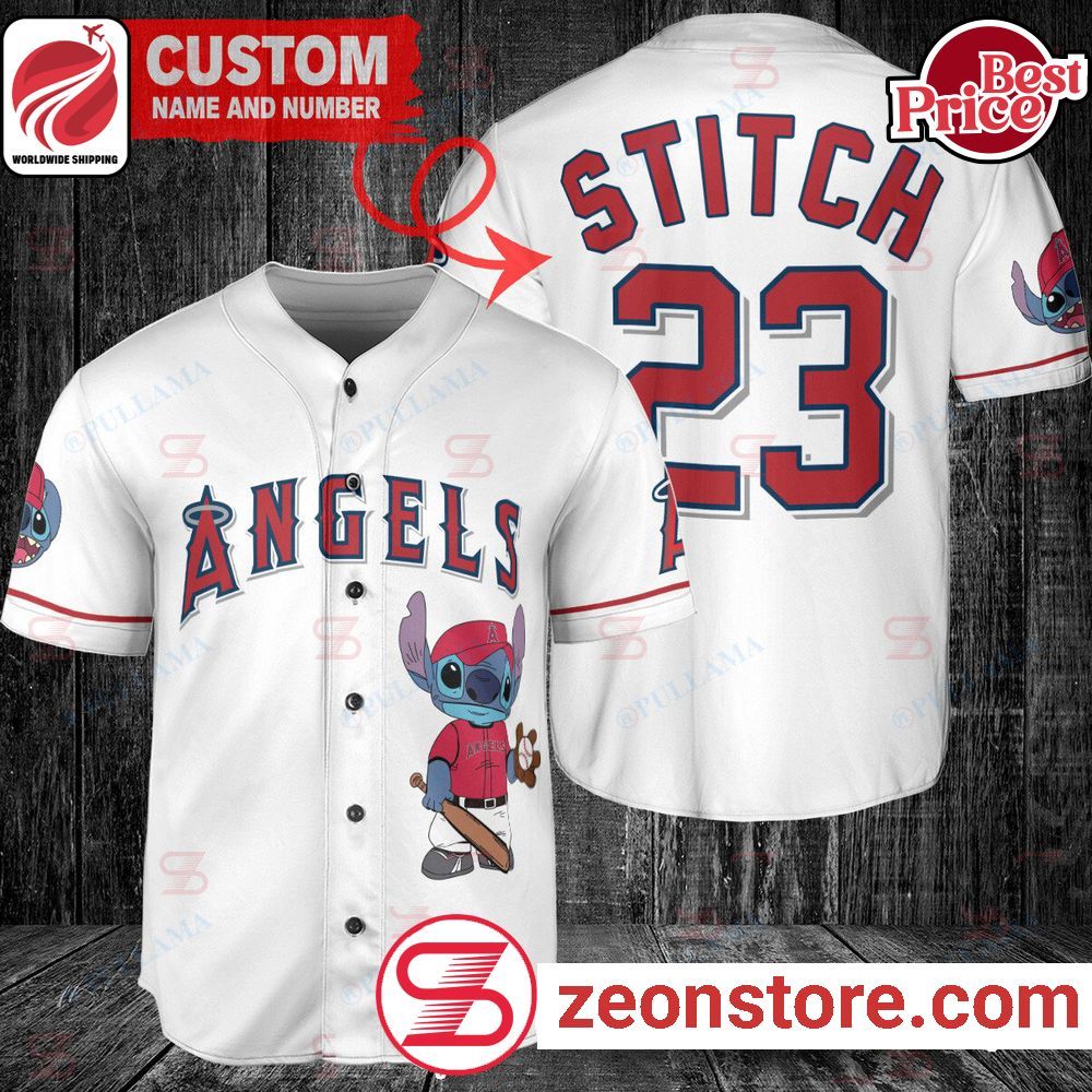 Custom Los Angeles Angels Stitch Baseball Jersey