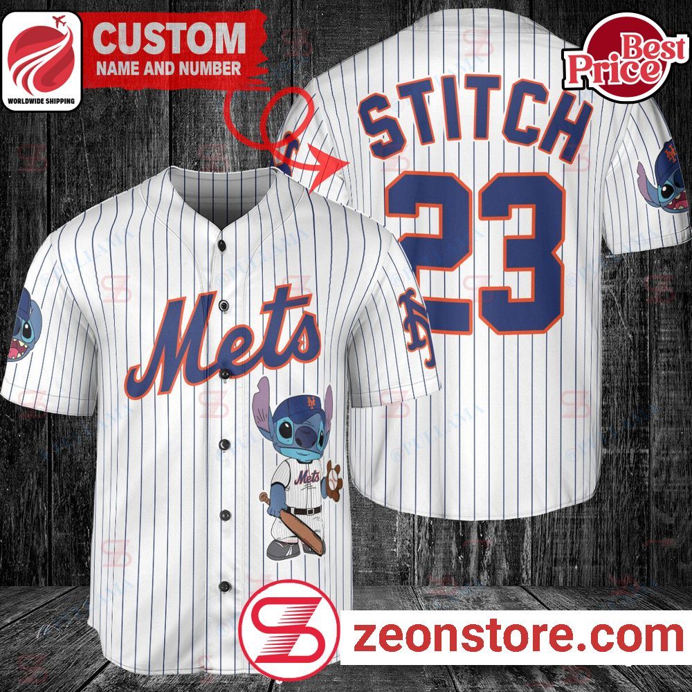 Custom New York Mets Stitch Baseball Jersey