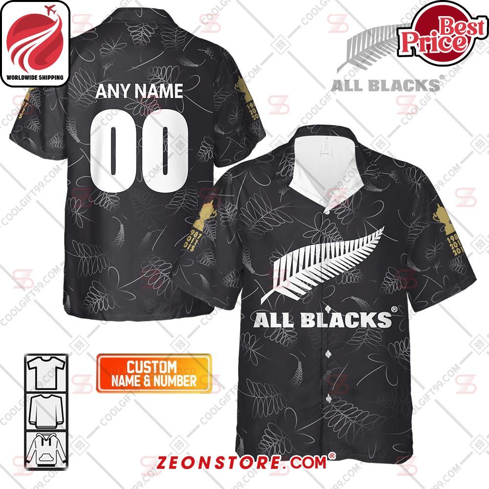 New Zealand Rugby All Black Hawaiian Shirt