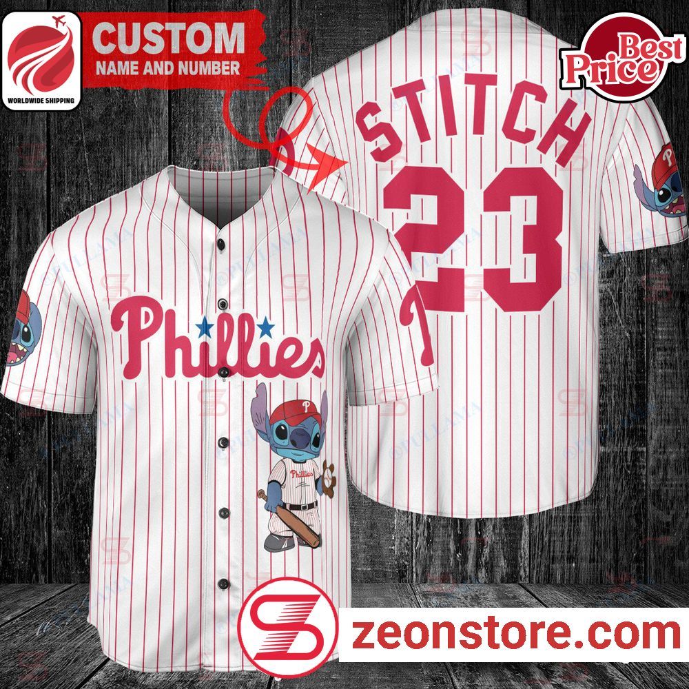 Personalized Philadelphia Phillies Stitch Baseball Jersey - Zeonstore -  Global Delivery