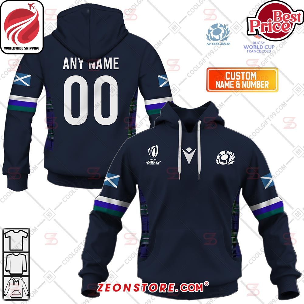 Rugby World Cup 2023 Scotland Home Jersey Shirt Hoodie