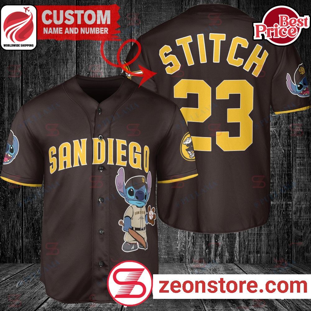 Custom San Diego Padres Stitch Baseball Jersey