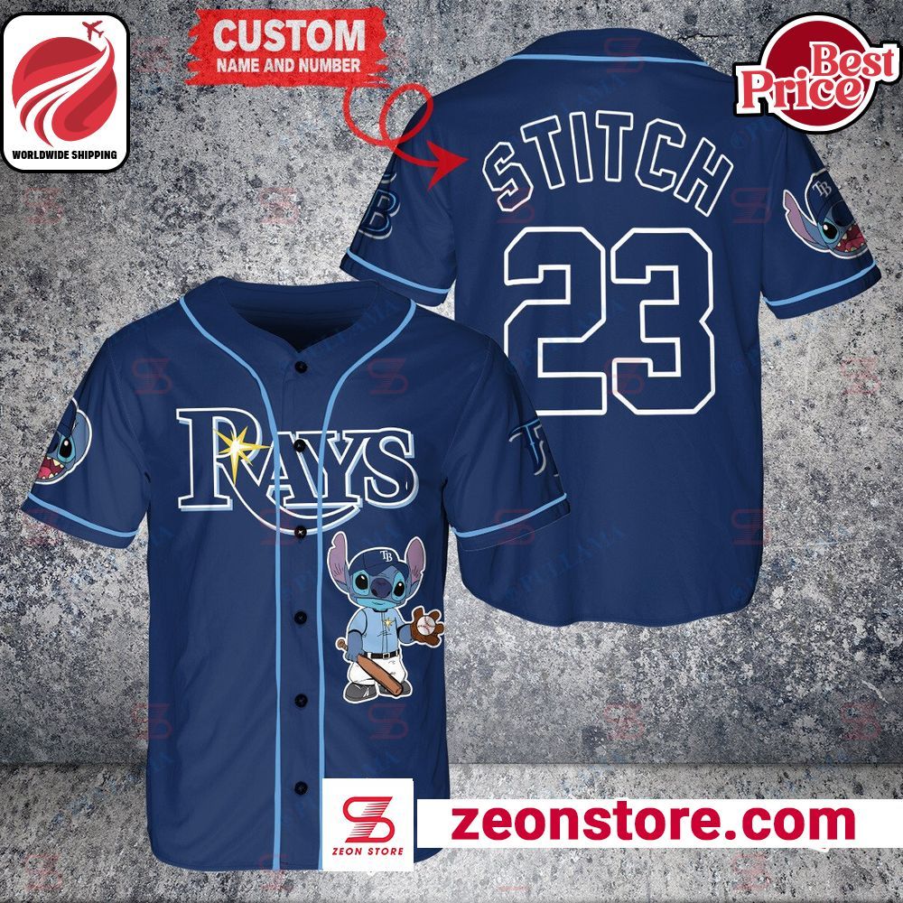 Custom Tampa Bay Rays Stitch Baseball Jersey