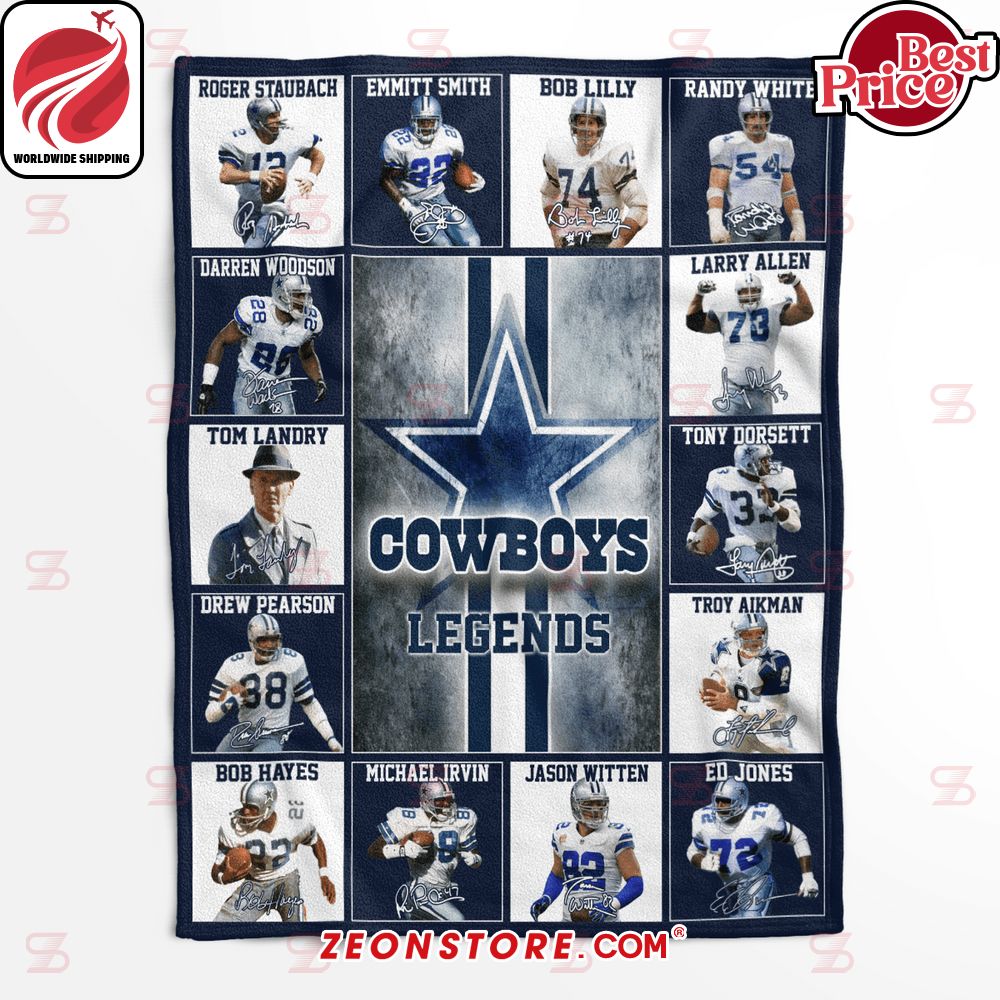 Dallas Cowboys Legends Blanket