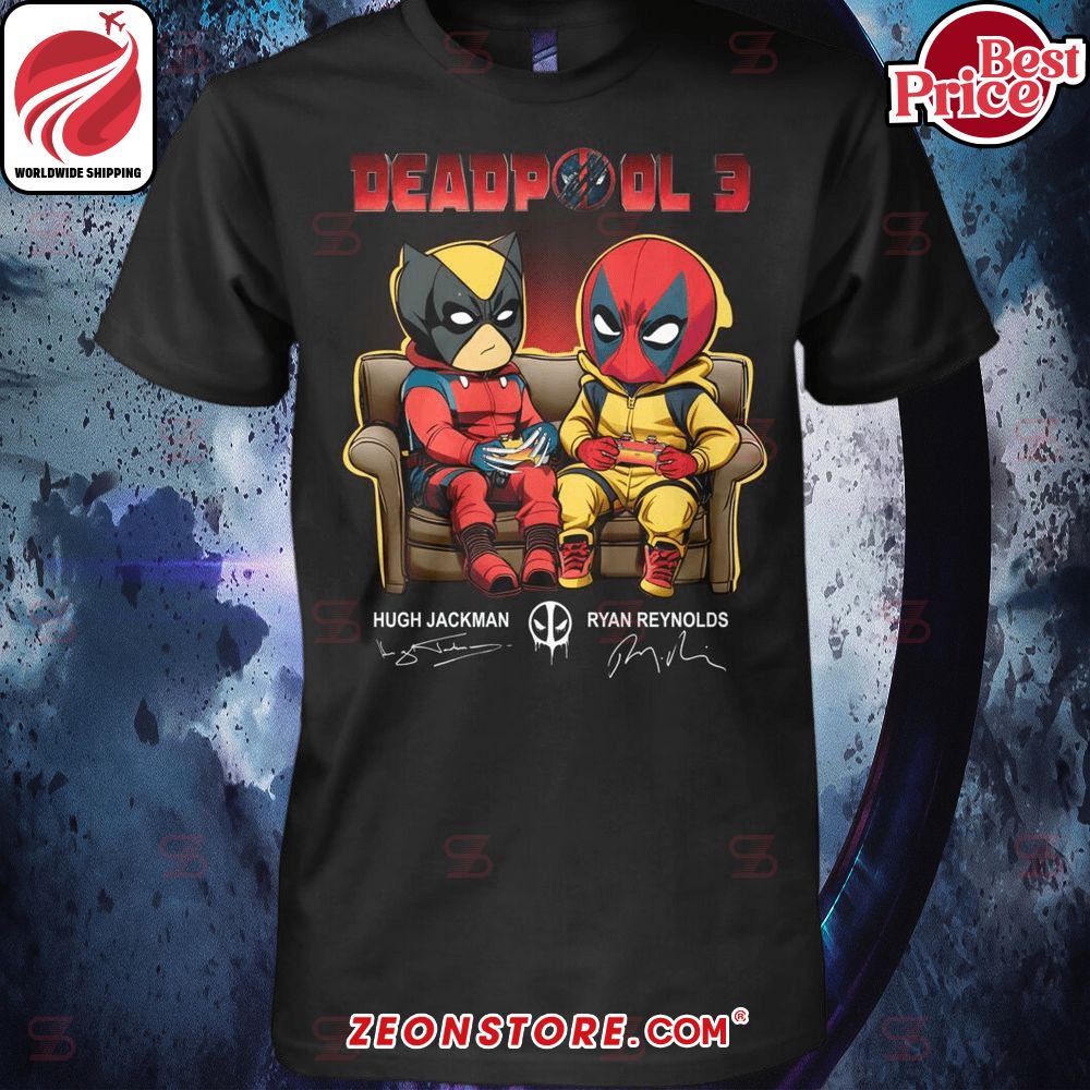 Deadpool 3 Stitch Cosplay Hugh Jackman Ryan Reynolds Hoodie Shirt