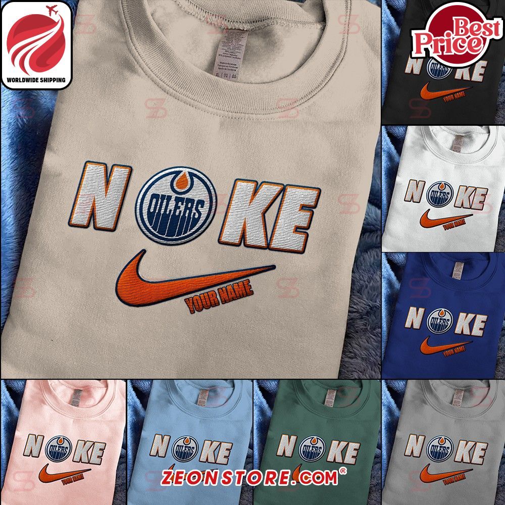 Edmonton Oilers Nike Embroidered Shirt Hoodie