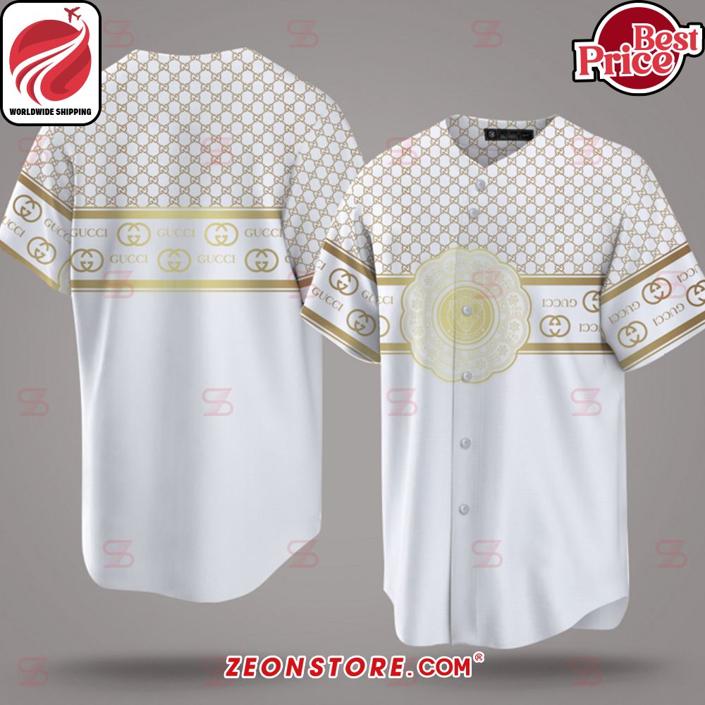 Gucci Knight White Baseball Jersey