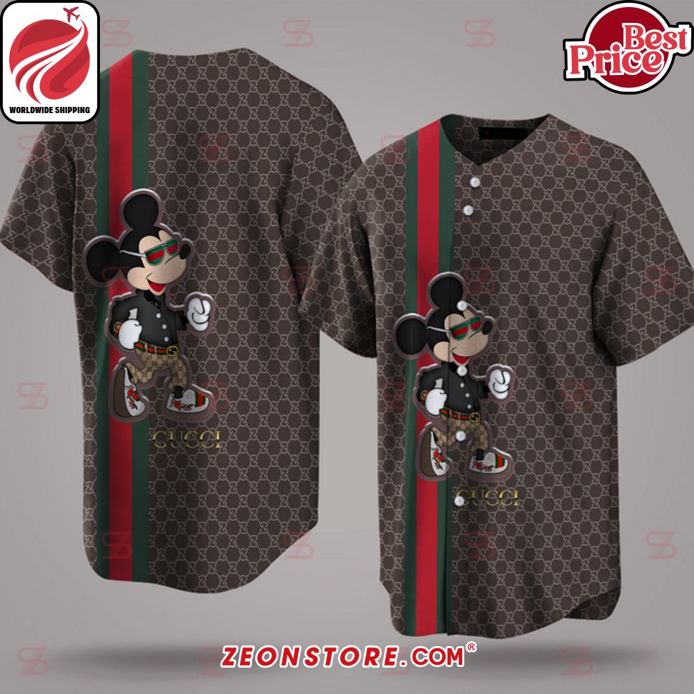 Gucci Mickey Mouse Baseball Jersey