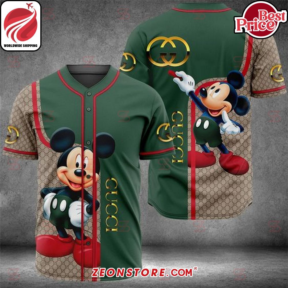Gucci Mickey Mouse Disney Baseball Jersey - Zeonstore - Global Delivery