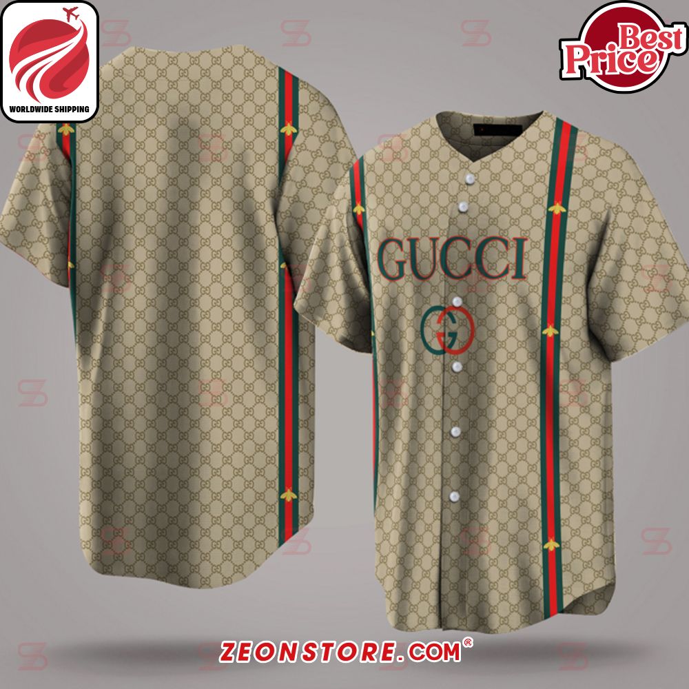 Gucci Pattern Baseball Jersey