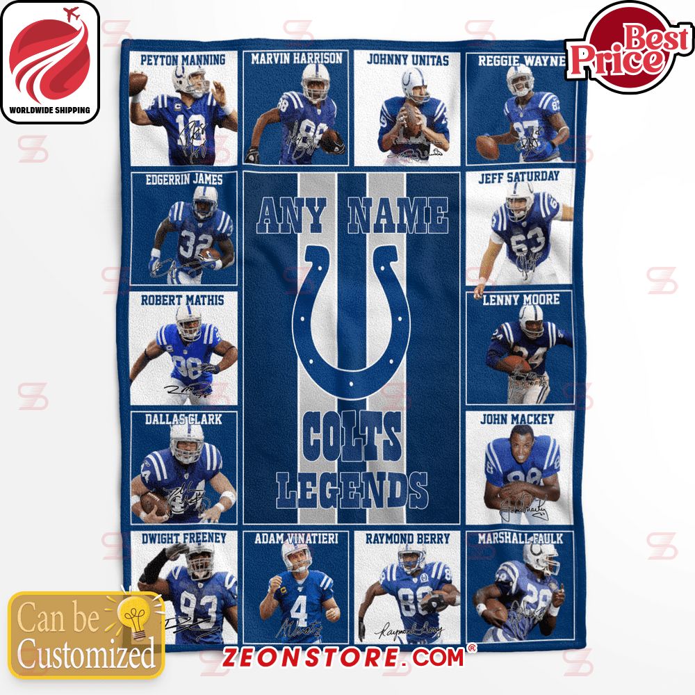 Indianapolis Colts Legends Custom Blanket