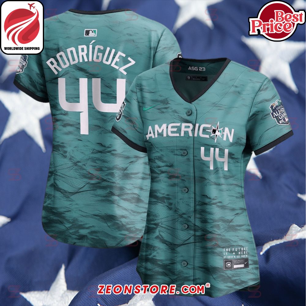 Julio Rodriguez American League Nike Women's 2023 MLB All-Star Game Teal Baseball Jersey