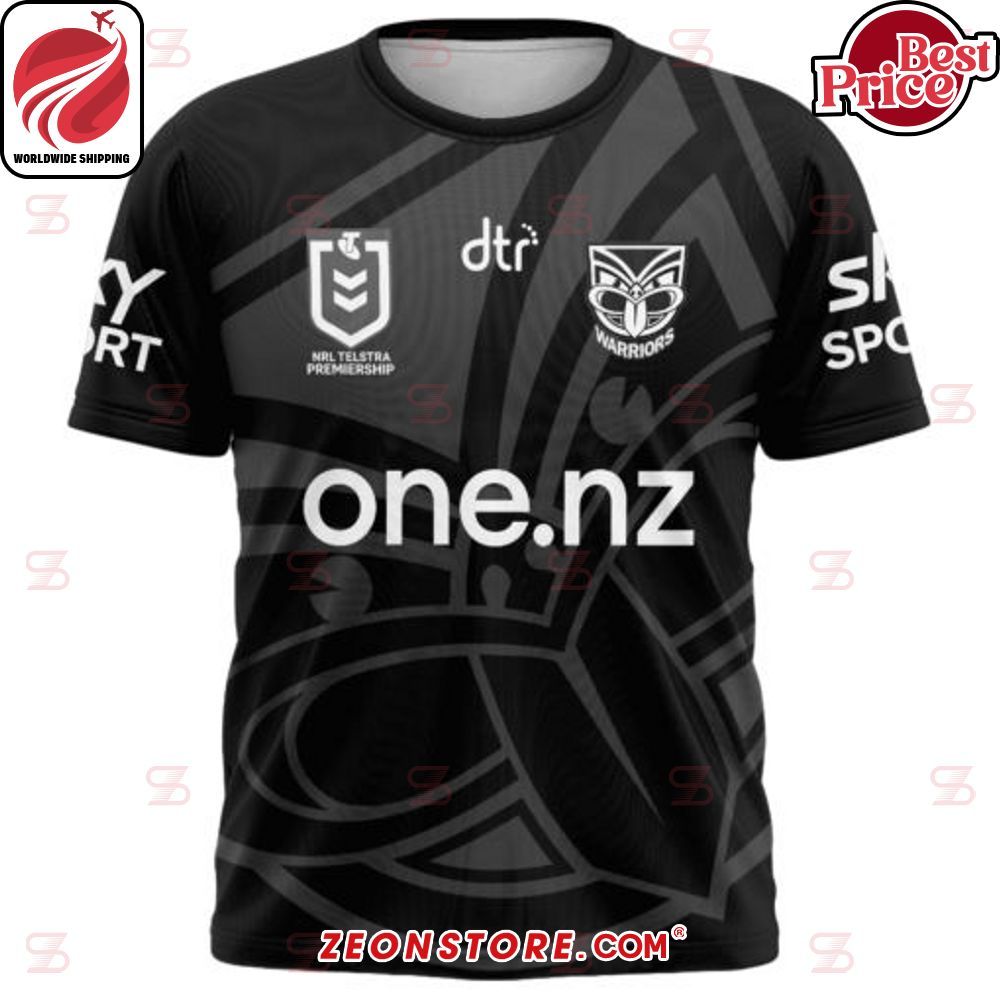 NRL New Zealand Warriors Special Monochrome Shirt Hoodie