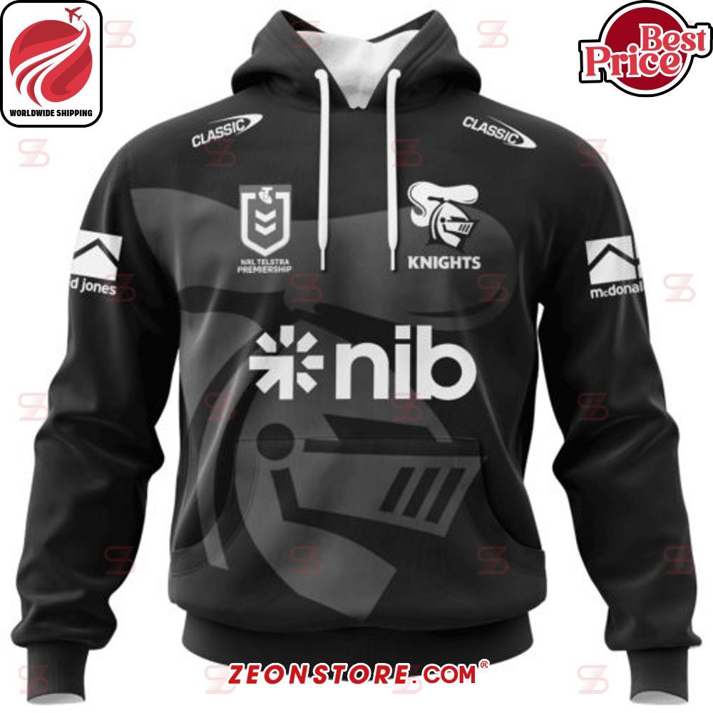 NRL Newcastle Knights Special Monochrome Shirt Hoodie
