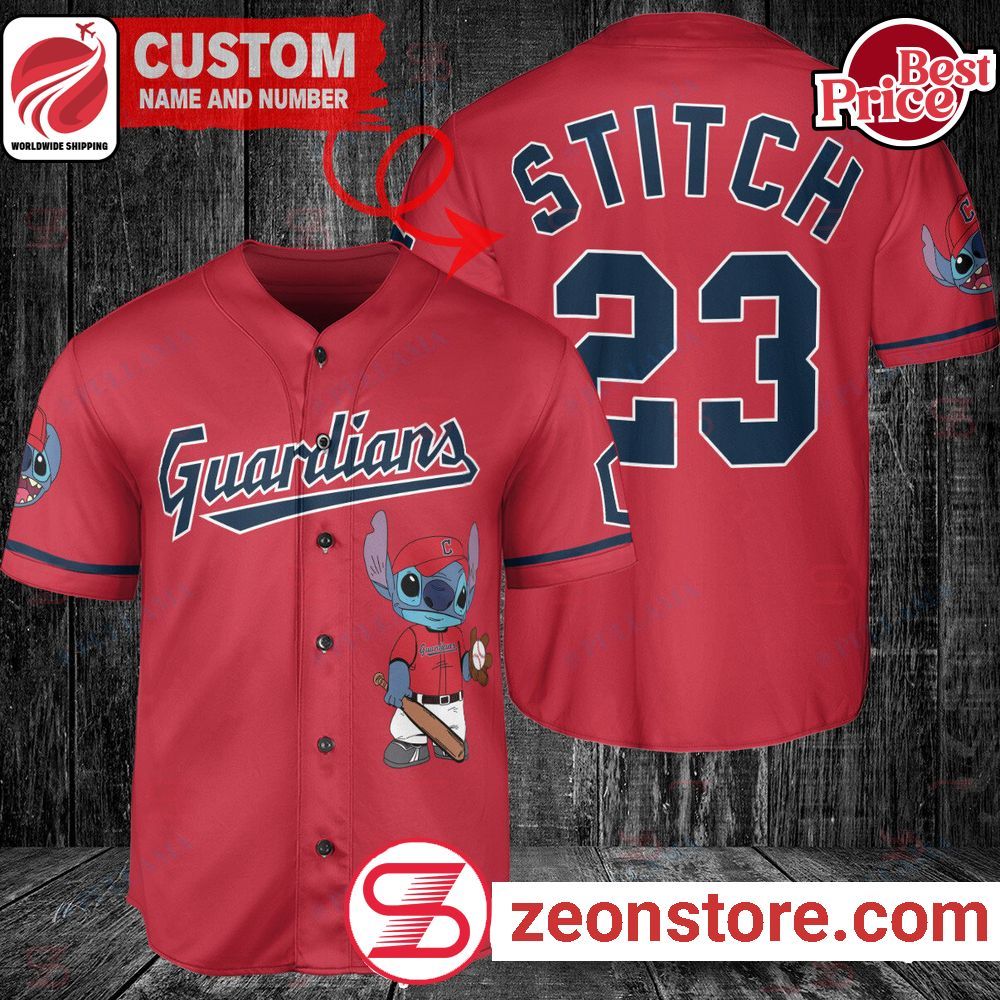 Personalized Cleveland Guardians Stitch Baseball Jersey