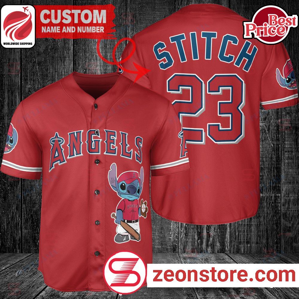 Personalized Los Angeles Angels Stitch Baseball Jersey