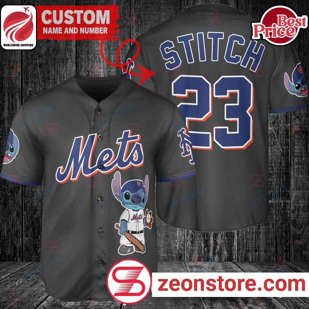 Personalized New York Mets Stitch Baseball Jersey