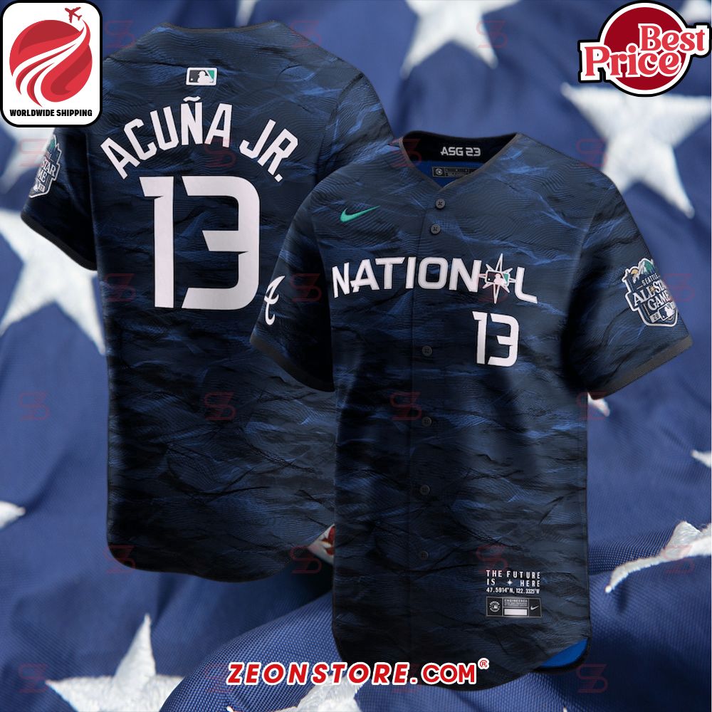 Ronald Acuna Jr. National League Nike 2023 MLB All-Star Game Vapor Royal Baseball Jersey