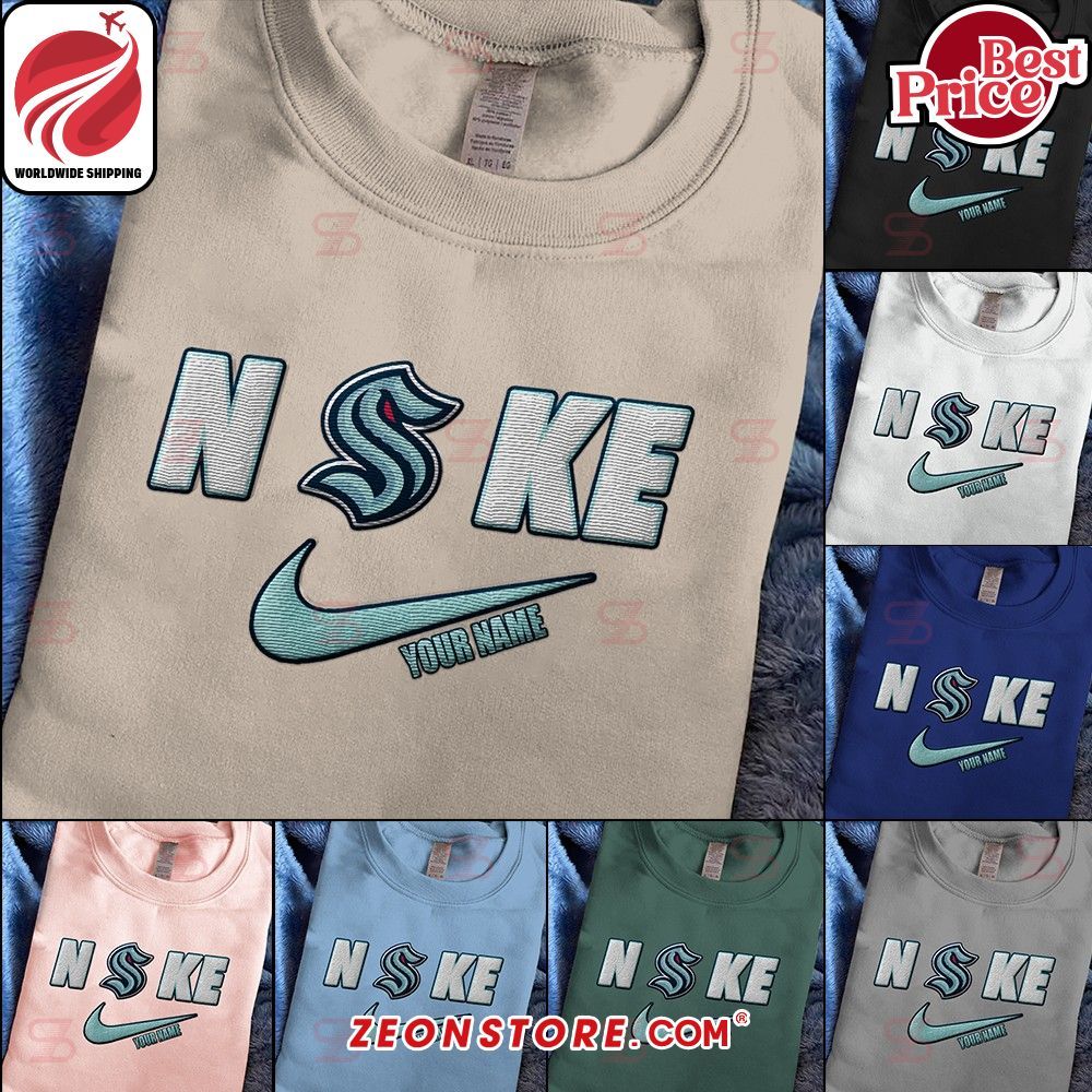 Seattle Kraken Nike Embroidered Shirt Hoodie