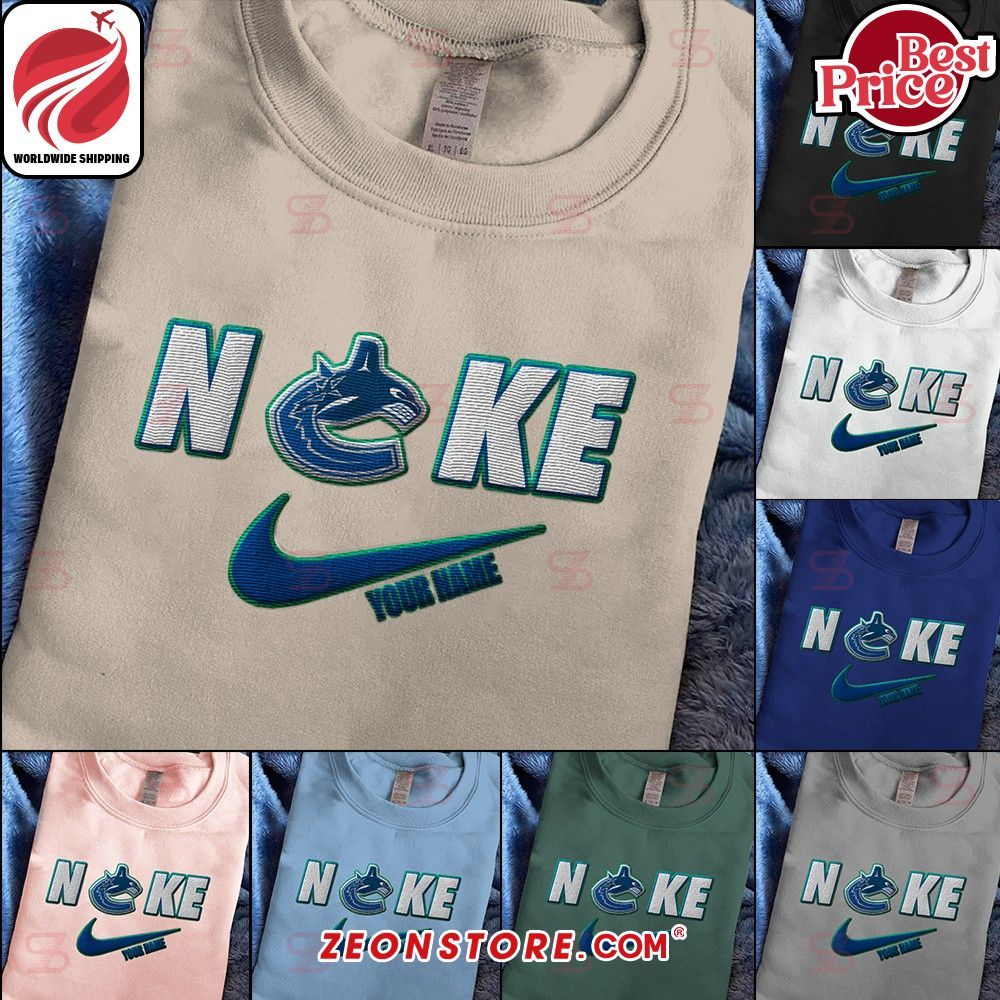 Vancouver Canucks Nike Embroidered Shirt Hoodie