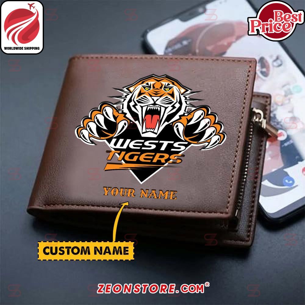 Wests Tigers Custom Leather Wallet