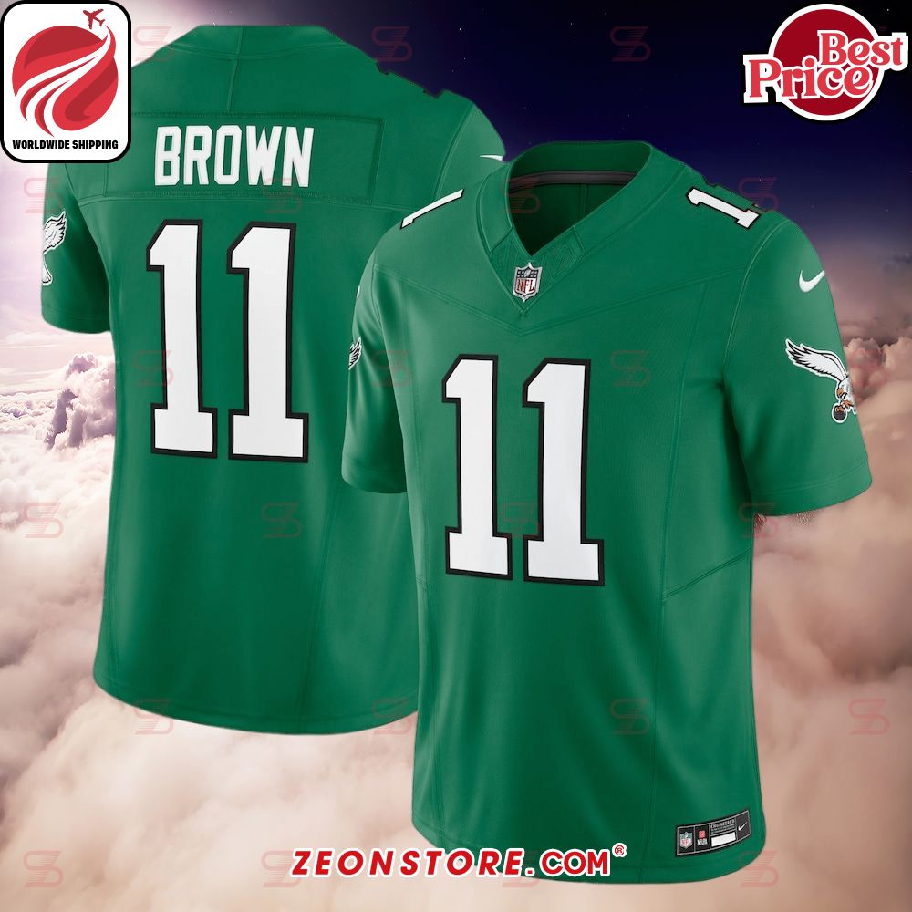 A.J. Brown Philadelphia Eagles Nike Kelly Green Football Jersey