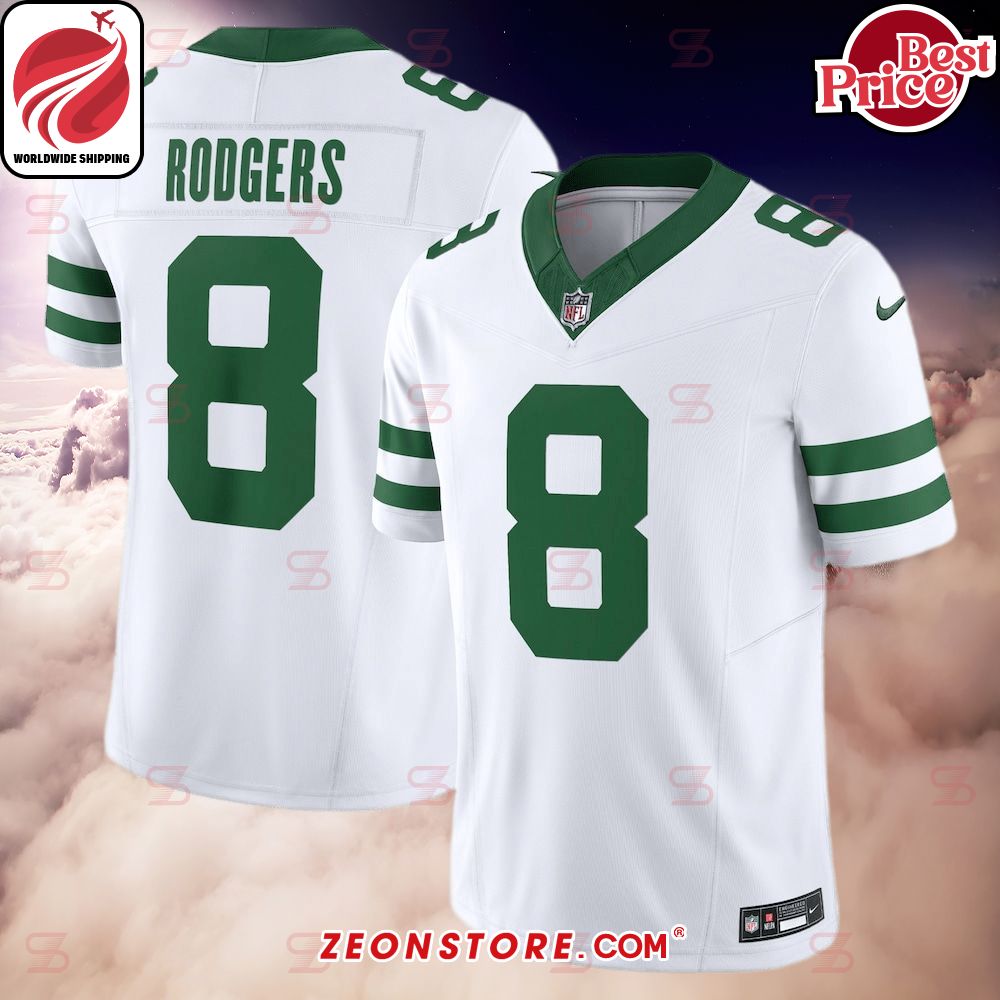 Aaron Rodgers New York Jets NFL Nike White Football Jersey
