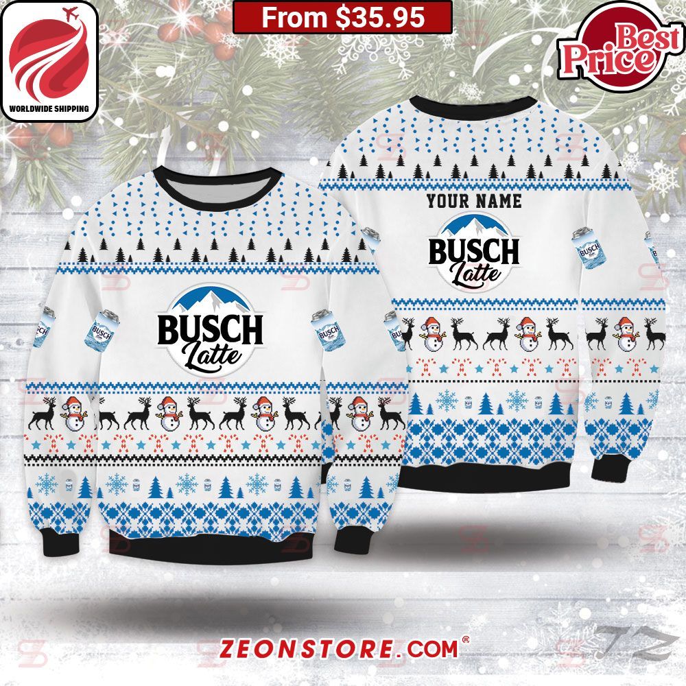 Busch Latte Custom Ugly Sweater
