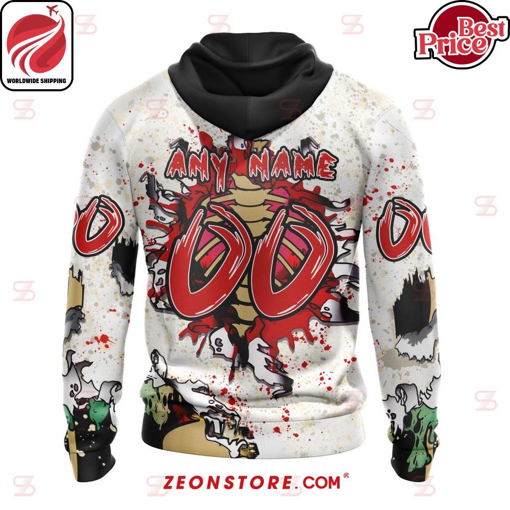 Calgary Flames Special Zombie Style For Halloween Custom Shirt Hoodie