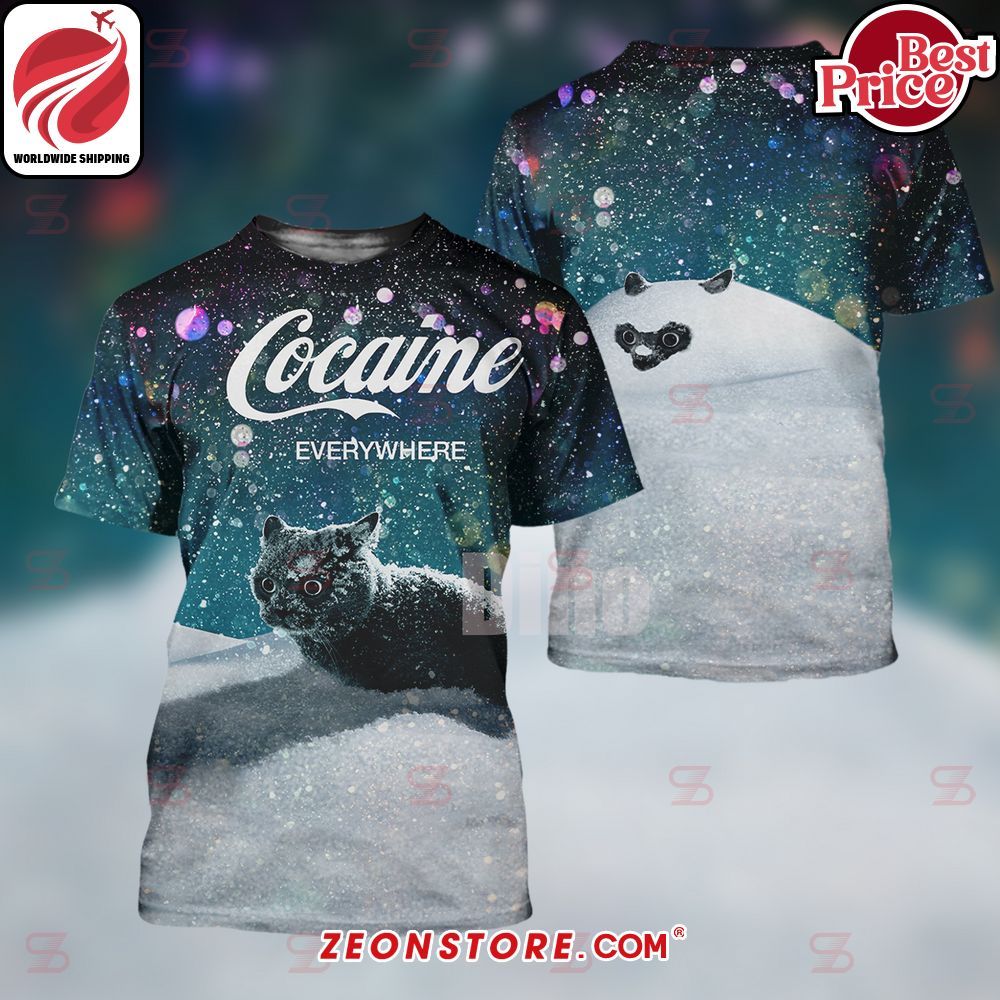 Cat Cocaine Let It Snow Hoodie Shirt
