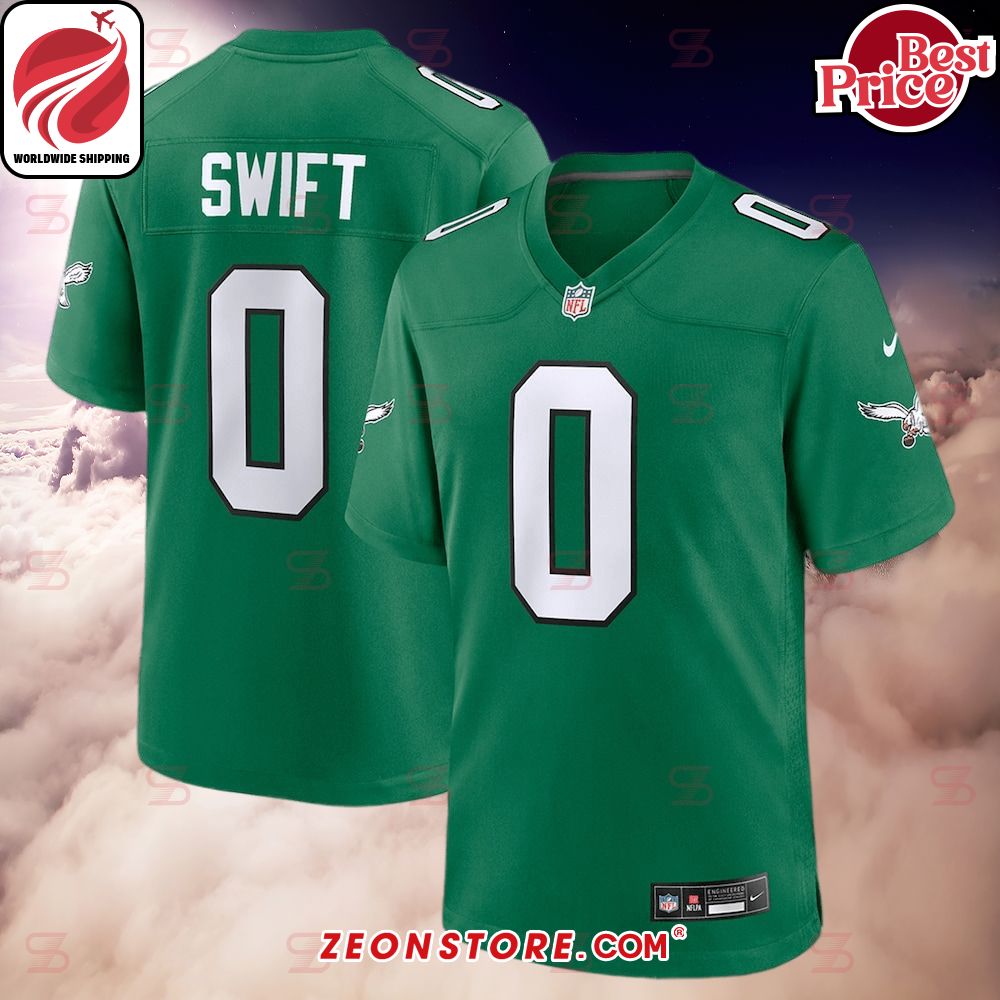 D'Andre Swift Philadelphia Eagles Nike Green Football Jersey