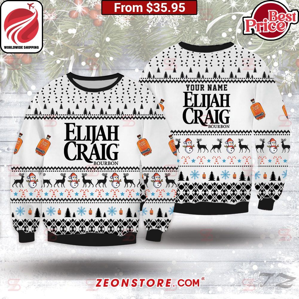 Elijah Craig Custom Ugly Sweater