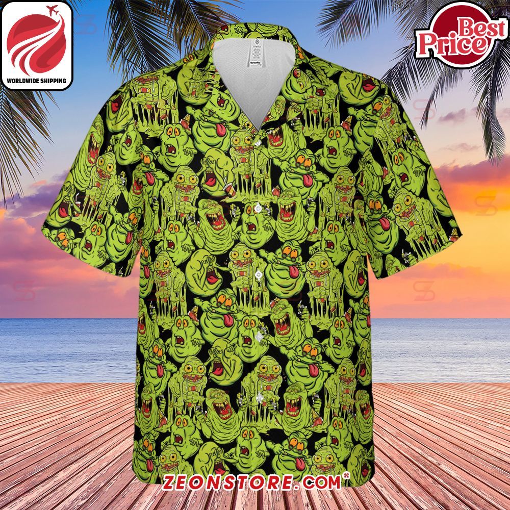 Funny Slimer Ghostbusters Hawaiian Shirt - Zeonstore - Global Delivery