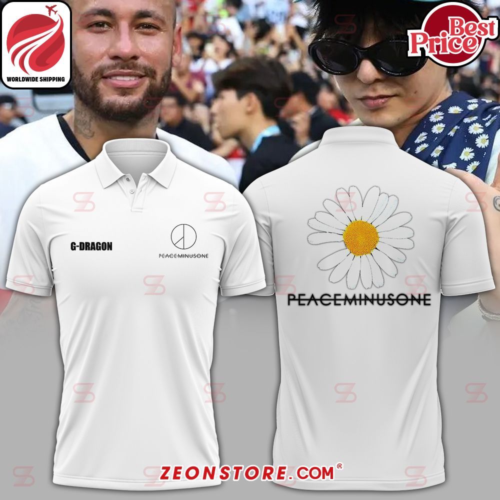 G-Dragon Peaceminusone Paris Saint Germain White Polo Shirt Cap
