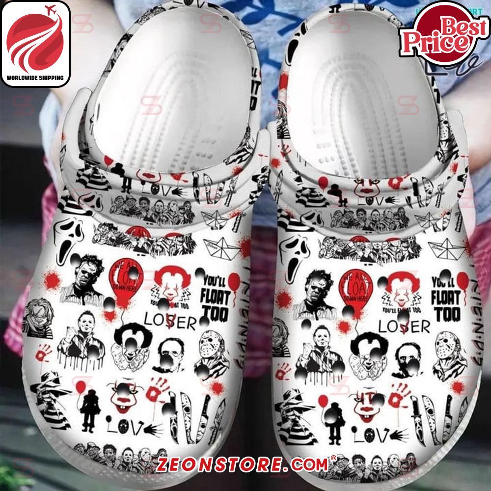 Halloween Friends Movie Characters Pattern Crocs Clog Shoes