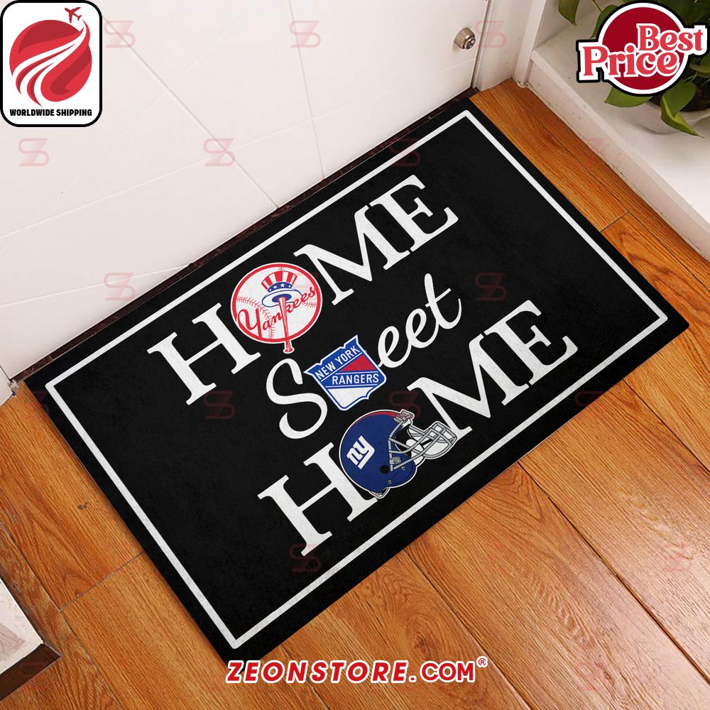 Home Sweet Home New York Yankees New York Rangers New York Giants Doormat