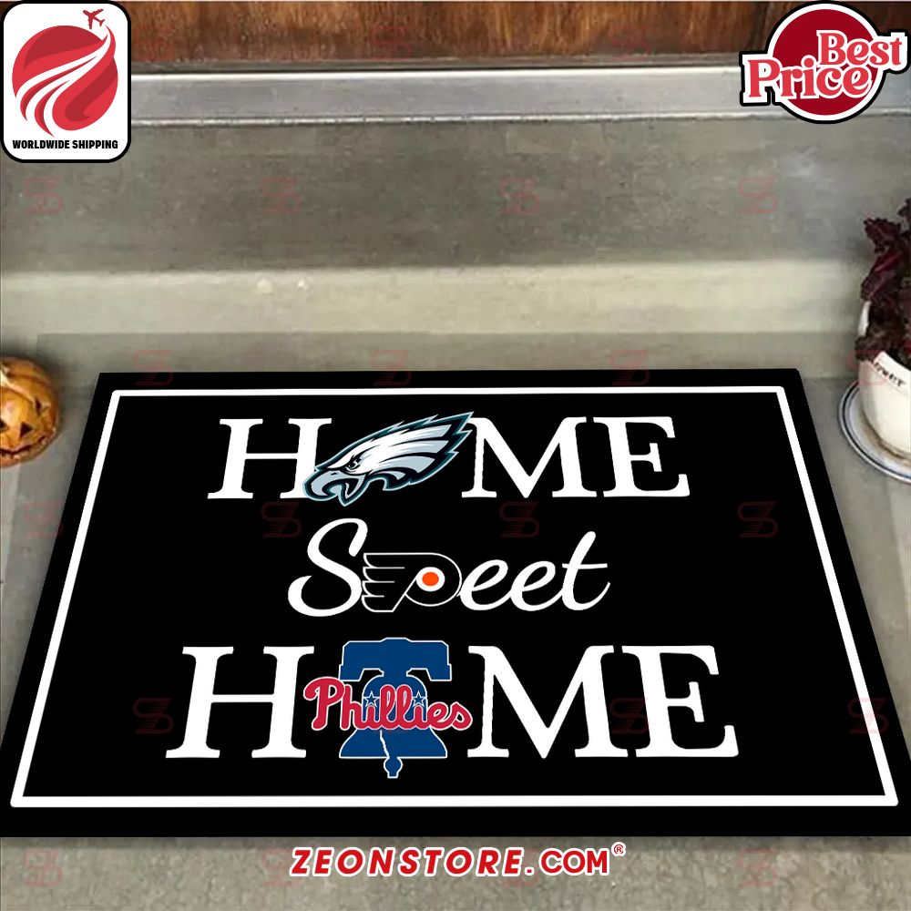 Home Sweet Home Philadelphia Eagles Philadelphia Flyers Philadelphia Phillies Doormat