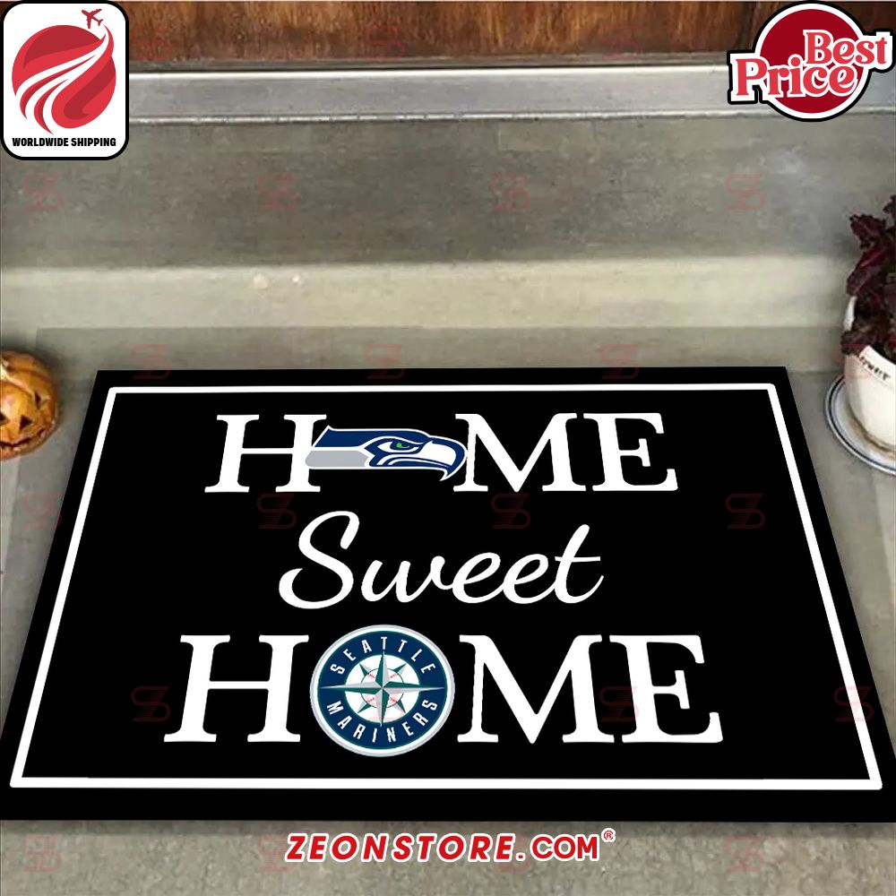 Home Sweet Home Seattle Seahawks Seattle Mariners Doormat