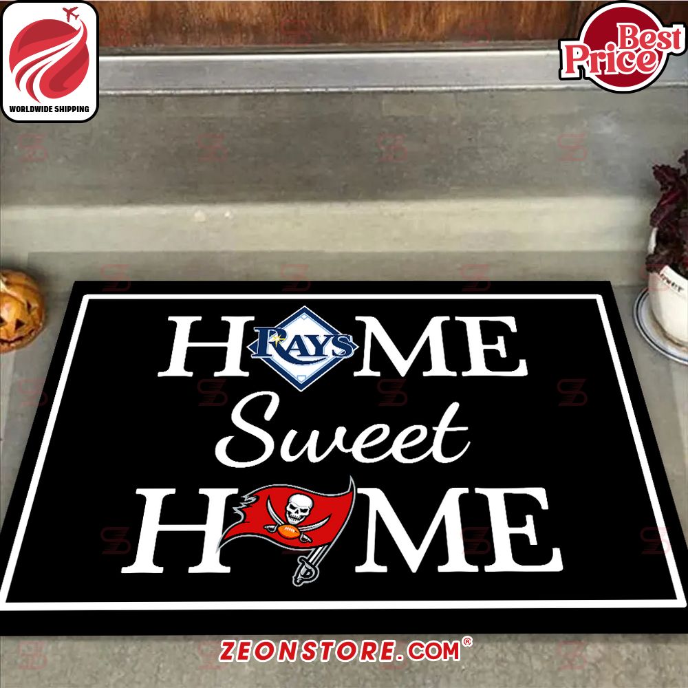 Home Sweet Home Tampa Bay Rays Tampa Bay Buccaneers Doormat